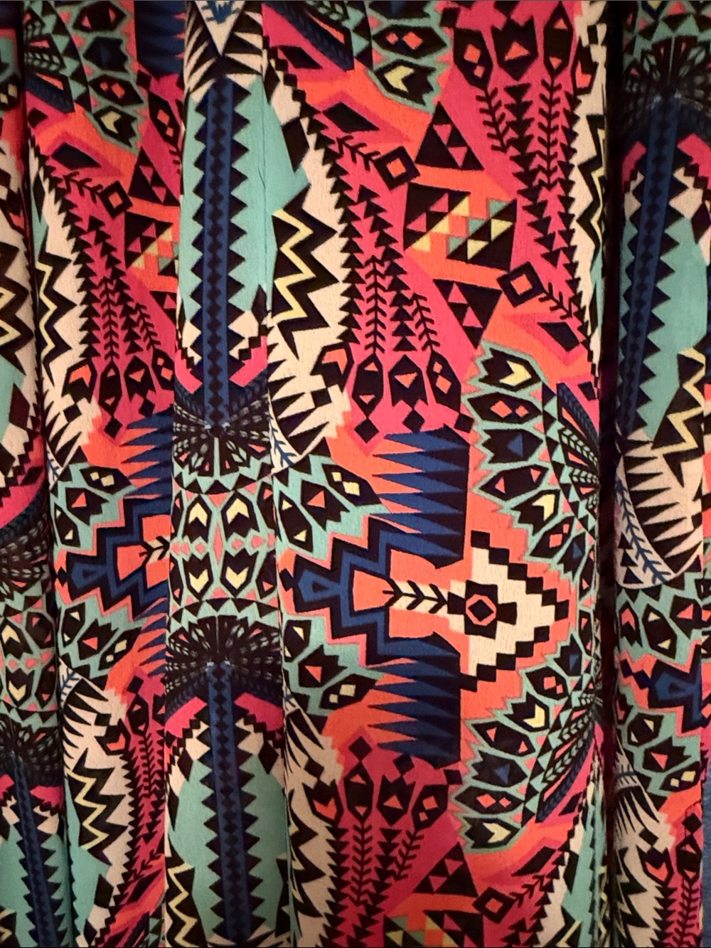 Sleeveless Aztec Print Maxi Dress - Multicolor - Picture 6 of 7